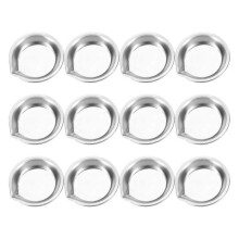 12Pcs Makeup Palette Stainless Steel Small Round Paint Tray Artist Watercolours Paint Mixing Palett