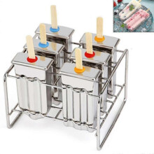 6 Grid Stainless Steel Diy Ice Cream Mould Ice Cube