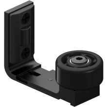 Adjustable Sliding Door Floor Guide Wall Mounted Barn Door Roller Bottom Bracket Black/White B-Style 2.5-6 cm