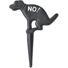 No Pooping Sign, Garden Yard Cast Iron No Dog Poop Urinating Yard Sign Lawn Garden Dogs Pooping Sign Decorationblack1pcs