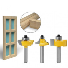 3pcs 8mm Milling Cutter T V Shape High Hardness Hard Alloy Smoothly Cut Reliable Shank Router Bits for Engraving Mengxi