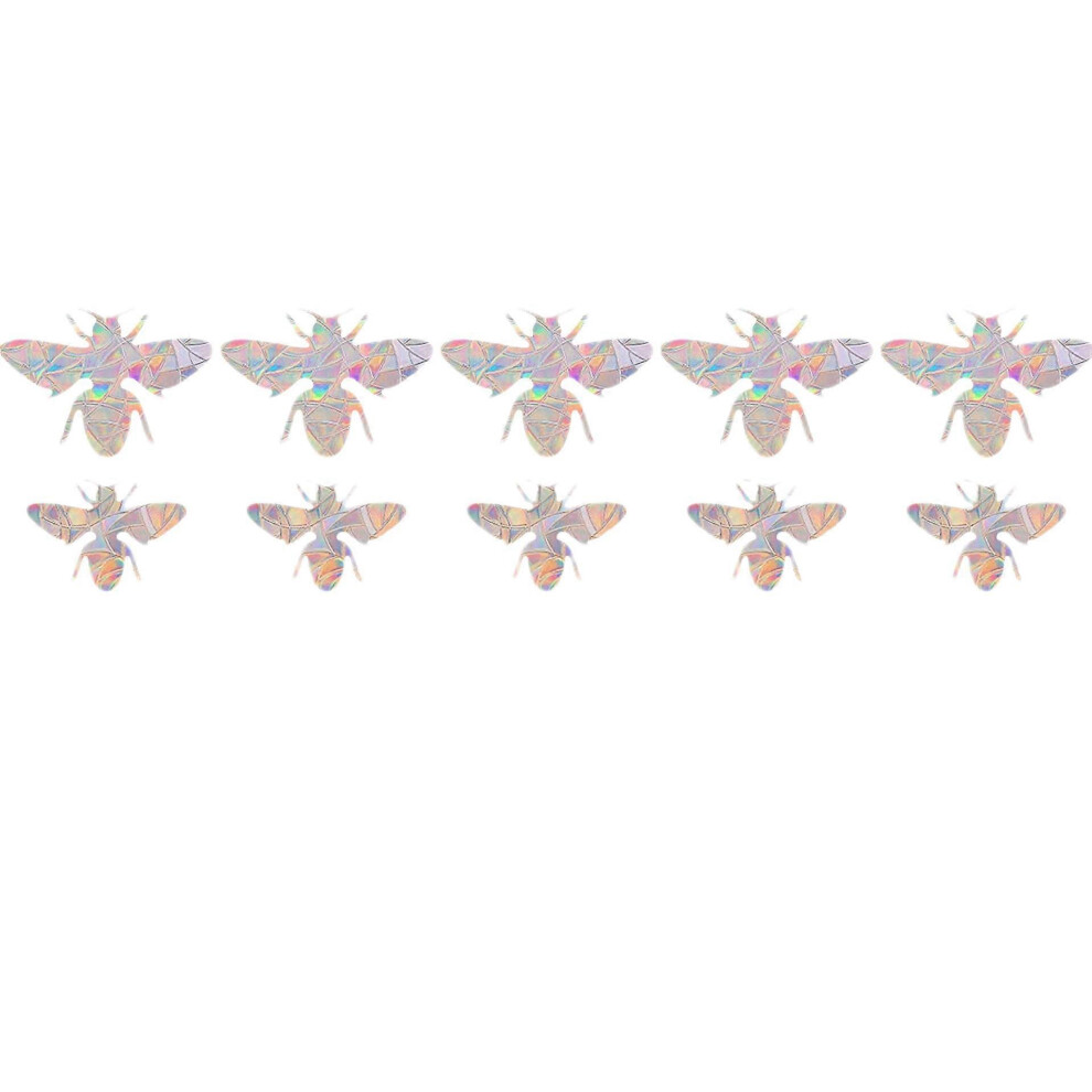 Kikidex (As Show, One Size) 10 Pieces Window Clings - Anti-Collision Window Decals To Save Birds From Window Collisions,Non Adhesive Prismatic Vinyl Window Cl