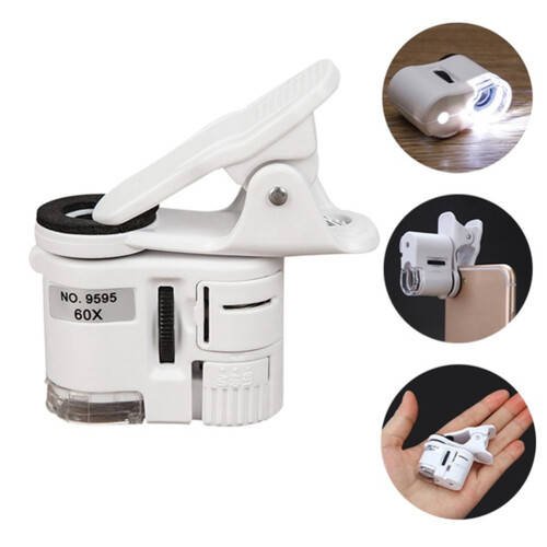 Tragbare LED-Lupe 60x Handyclip HD-Mikroskop 2