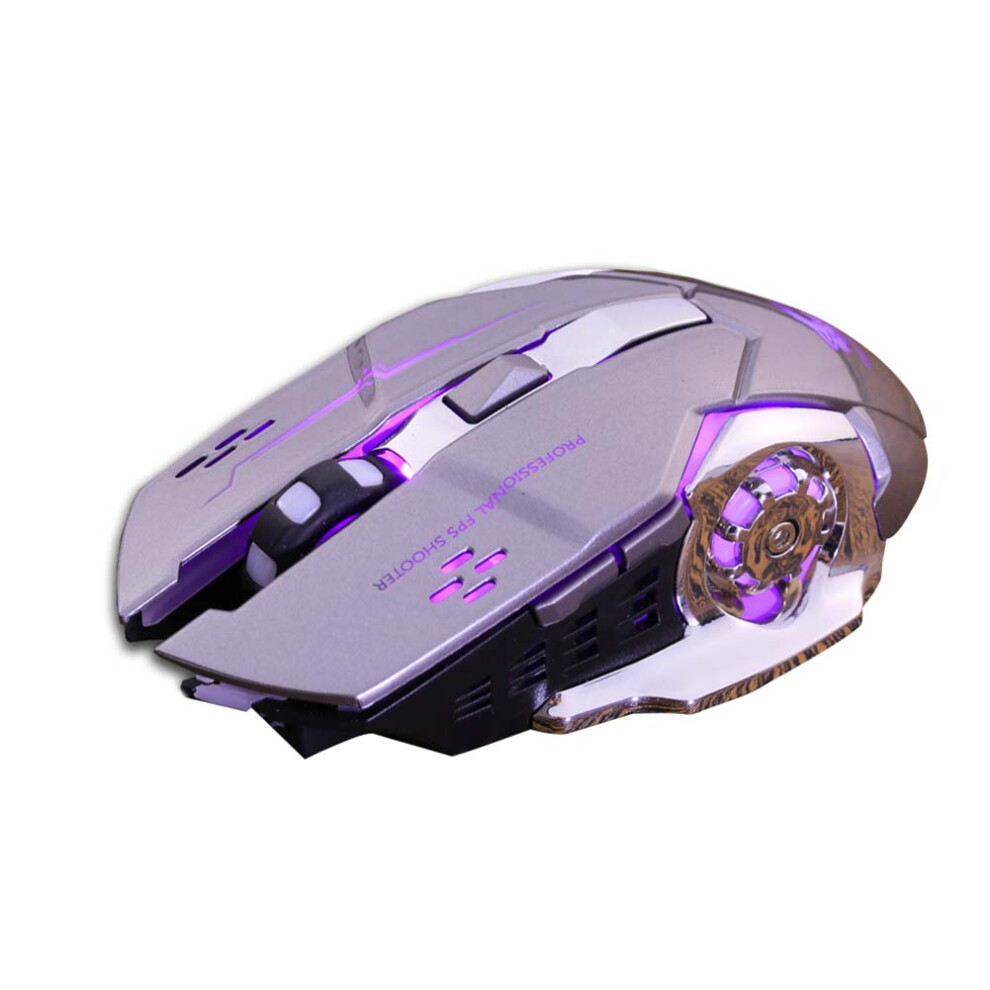 Wireless Game Mouse Silent Led Backlit 1800Dpi Ergonomic 609610575351
