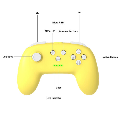 Wireless Bluetooth Gamepad for Switch NS Lite Dual Vibration 2