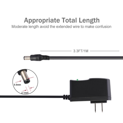 DC 9V 1A Netzteil mit 2-Flachstecker und 100cm-Kabel 2