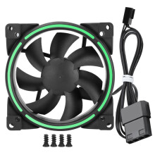 (Green) 12V 24CFM LED Silent CPU Fan 1500RPM Green