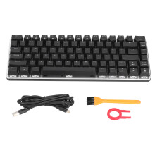 (Blue Switch) Mechanical Gaming Keyboard AK33 Blue Switch 82 Keys RGB Silver Black