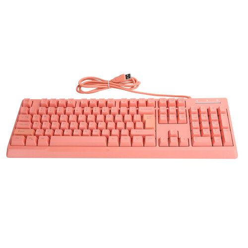(Pink) 104 Key Wired RGB Backlit Keyboard Pink