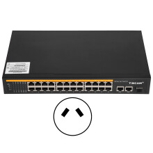 (US Plug) 1G SFP 2G RJ45 24 Port Adaptive Ethernet Switch