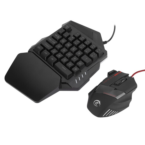 HXSJ J50 OneHanded Gaming Mouse Keyboard Set Win2000/Android/macOS 2