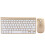 (Gold) Wireless Keyboard Mouse Set Ultra Thin 2.4G Gold 1