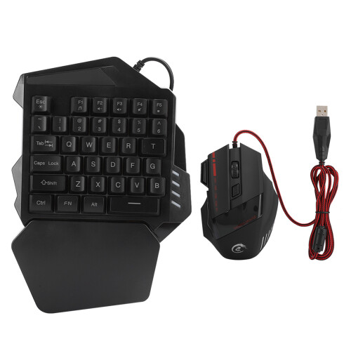 HXSJ J50 OneHanded Gaming Mouse Keyboard Set Win2000/Android/macOS 1