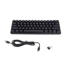 (White) HXSJ 61-Key RGB Wireless Mechanical Keyboard Black