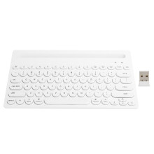 (White) Ajazz Wireless Keyboard Bluetooth 2.4G Gaming Office 320i White
