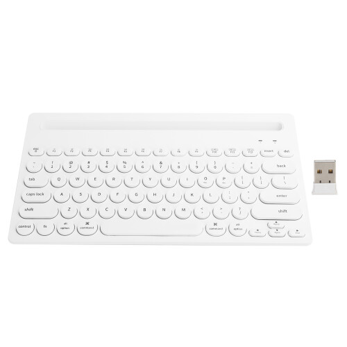 (White) Ajazz Wireless Keyboard Bluetooth 2.4G Gaming Office 320i White