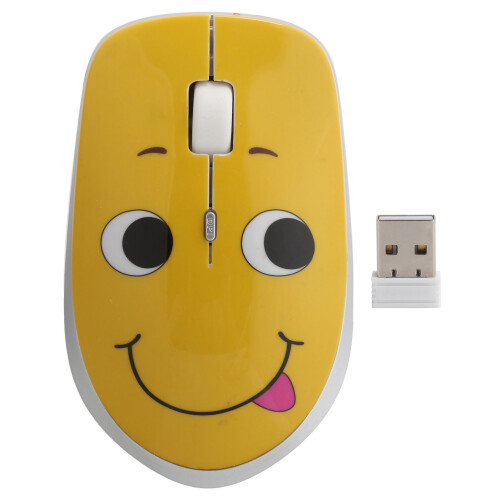 (Naughty) Wireless Mouse Cartoon Optical 3-Speed DPI Adjustable Computer Mouse