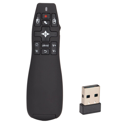 USB 2.4GHz Presentation Clicker with Air Mouse Wireless Remote