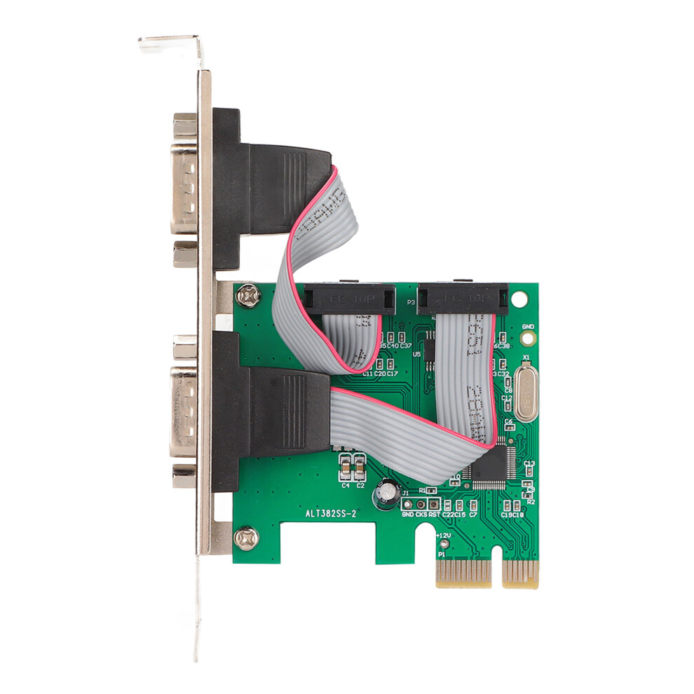 Pcie Serial Card Dual Port Rs232 Expansion For Desktop 609610589082