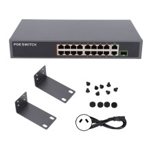 (AU Plug) POE Switch Green Tech Aluminum Alloy 100-240V AU Plug