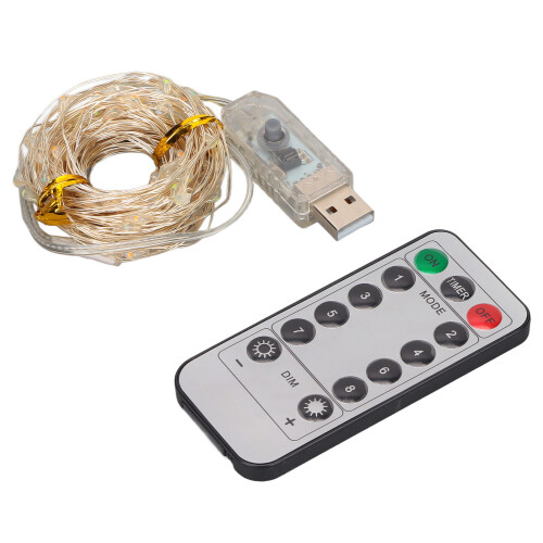 LED String Lights 10m 100 LED USB Powered Waterproof 8 Modes 2