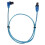 (Blue) Serial Cable 48cm 7-Pin Elbow Copper Core for Data Communication Blue 1