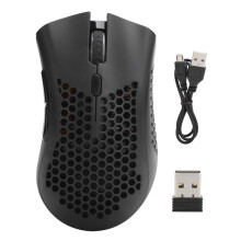 (Black) Gamer Mouse RGB Wireless Hollow Office 2.4GHz Black