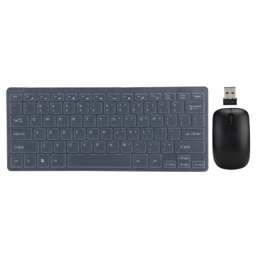 (Noir) K03 Wireless Key Mouse Set 2.4G Mini Comfortable