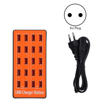 (EU Plug) 20-Port USB Wandladegerät Schnellladegerät 100-240V EU
