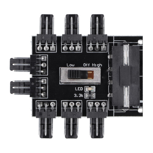 PC-Lüfter-Hub Splitter 8-fach Geschwindigkeitsregler 1