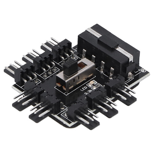 PC-Lüfter-Hub Splitter 8-fach Geschwindigkeitsregler 2