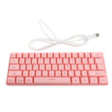 V700 RGB Backlit Mechanical Gaming Keyboard 61 Keys Pink