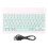 (Light Green Thai) Wireless Bluetooth Keyboard Keycaps Typewriter 10in Light Green 1
