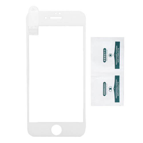 (White) HD Glas-Schutzfolie für iPhone 7 Weiß