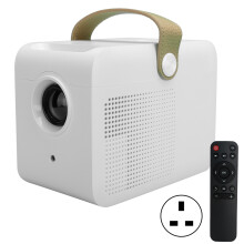 (UK Plug) Mini tragbarer HD Projektor 480x360 400:1