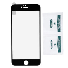 (Black) HD Glas-Schutzfolie für iPhone 6 Plus Schwarz