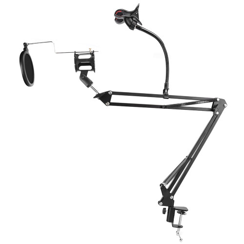 Mikrofon-Schwingarm mit Clip und Tischhalterung 2