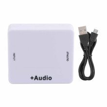 (White) ABS HDMI Audio-Splitter Konverter TV-Soundsystem Weiß