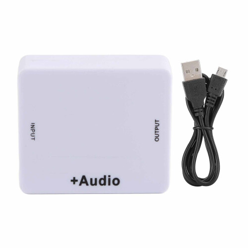 (White) ABS HDMI Audio-Splitter Konverter TV-Soundsystem Weiß