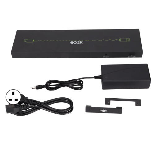 (EU Plug) HDMI-Splitter 4K 1:10 Stabil 100-240V UK-Stecker