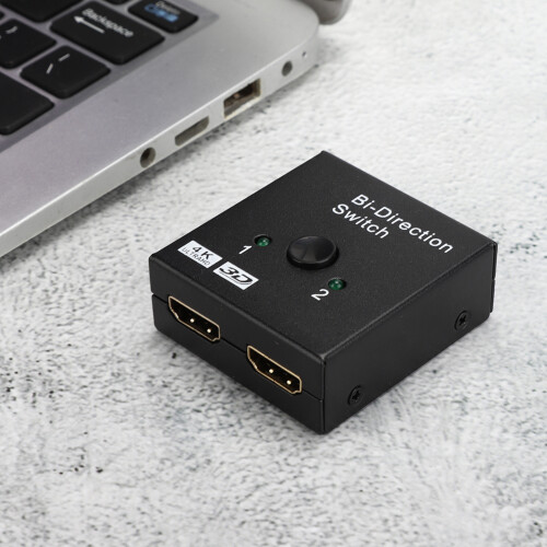 HDMI 2-Wege-Splitter Bidirektional Switcher Schwarz 2