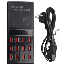 (EU) 12-Port USB Schnellladestation für Handy & Tablet