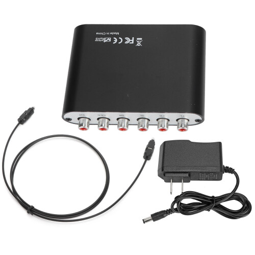 (US Plug) AY42A DTS 5.1 Metall Audio Decoder SPDIF Koaxial RCA
