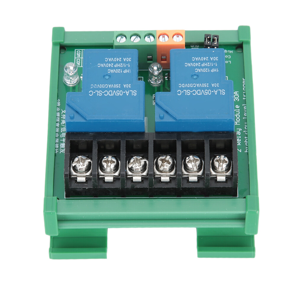 2 Channel 30A 5V Relay Module Optocoupler Isolation High/Low Trigger 609610638735