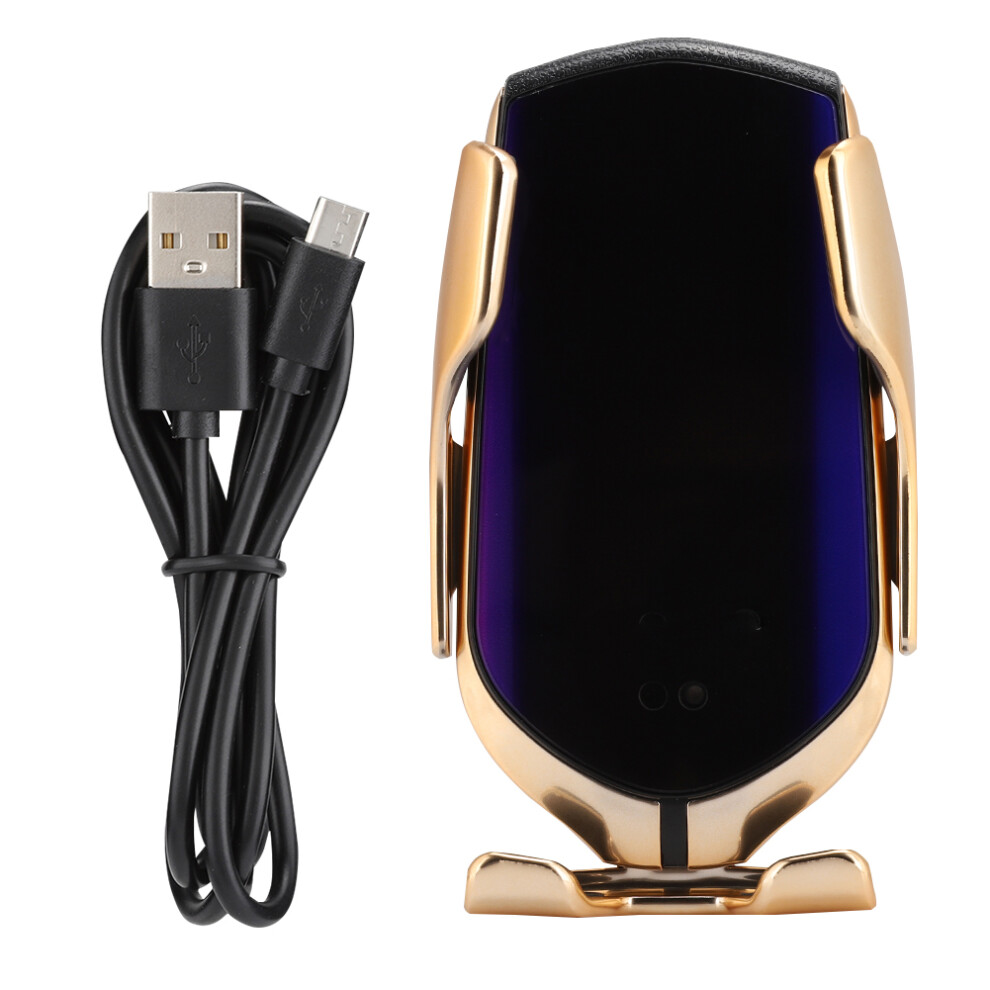(Golden) 10W Wireless Car Charger R1 Infrared Auto Induction Golden 609610638933