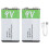 2Pcs 9V Rechargeable Batteries USB 650mah with Data Cable LED 1