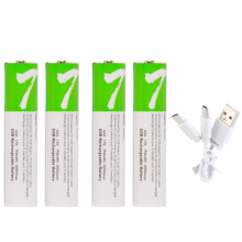 4Pcs USB AAA Rechargeable Battery 750mAh with Charging Cable