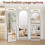 Arched Full Length Mirror Black Aluminium Frame Wall Leaning Bedroom Mirror 5
