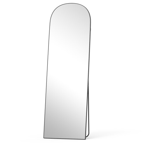 Arched Full Length Mirror Black Aluminium Frame Wall Leaning Bedroom Mirror 2
