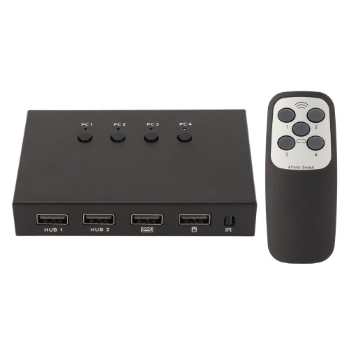 KVM Switcher 4K 60Hz 18Gbps 4in1 HDMI 2.0 USB 2